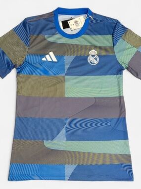 Adidas Real Madrid 25/26 Pre-Match Jersey JP4155 Men’s M Geometric Green NWT